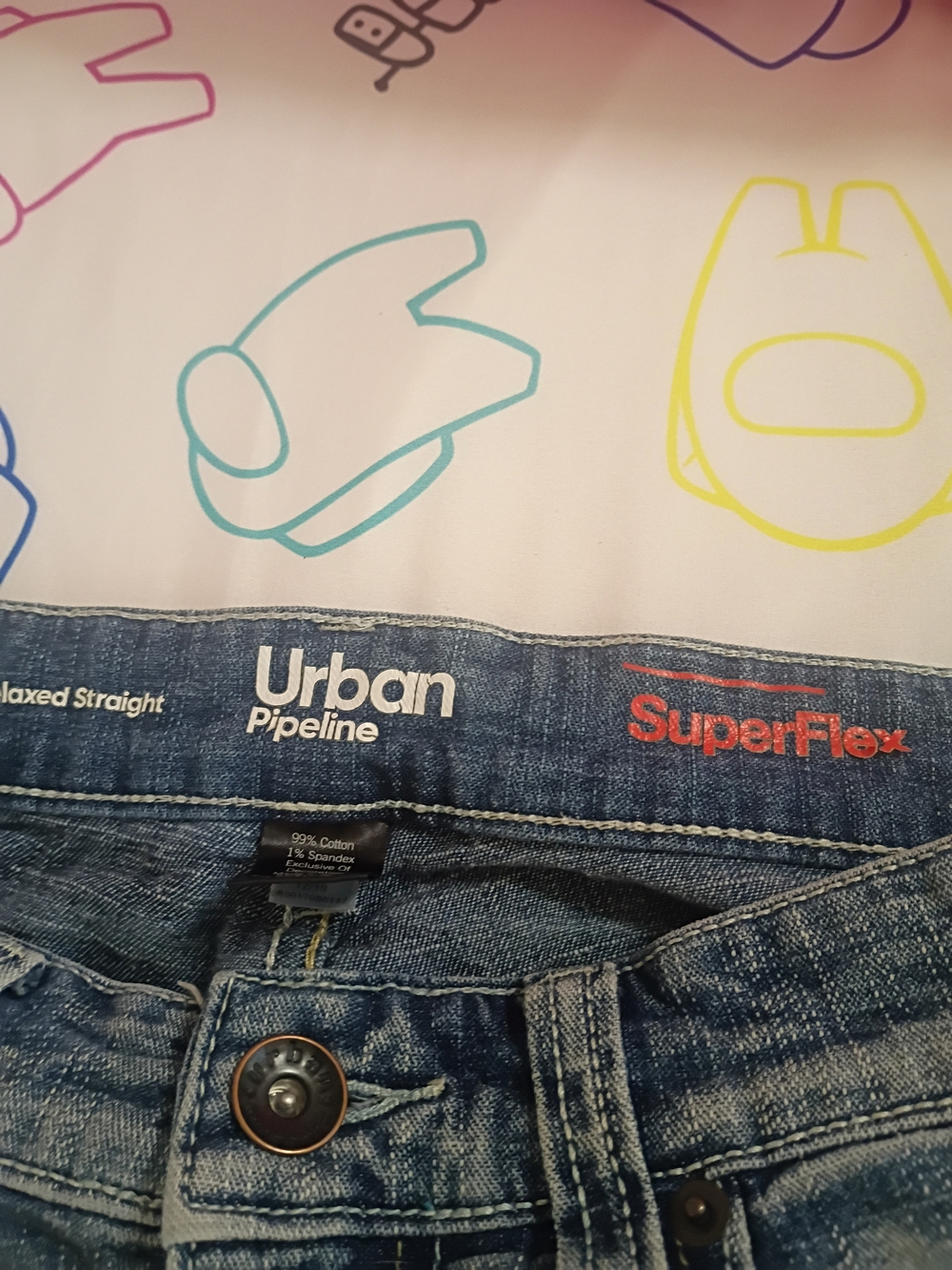 Urban Pipeline SuperFlex Men's Blue Relaxed Straight Jeans